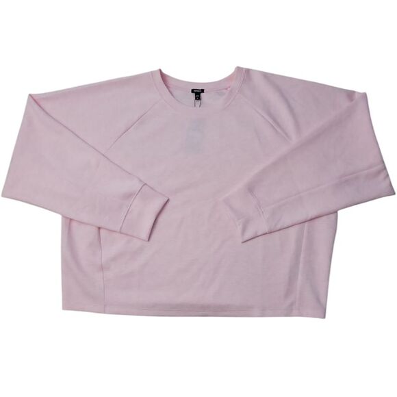 Express Women's Relaxed Fit Cozy Long Sleeve Pullover - Pink - Picture 1 of 2